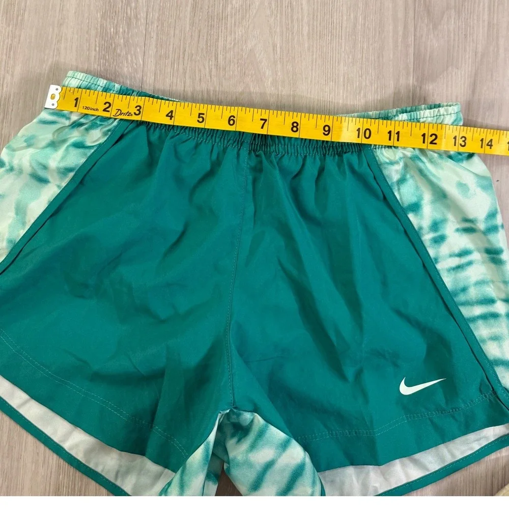 Nike Dri Fit Running Shorts Women's Large Teal Tie Dye Athletic Performance